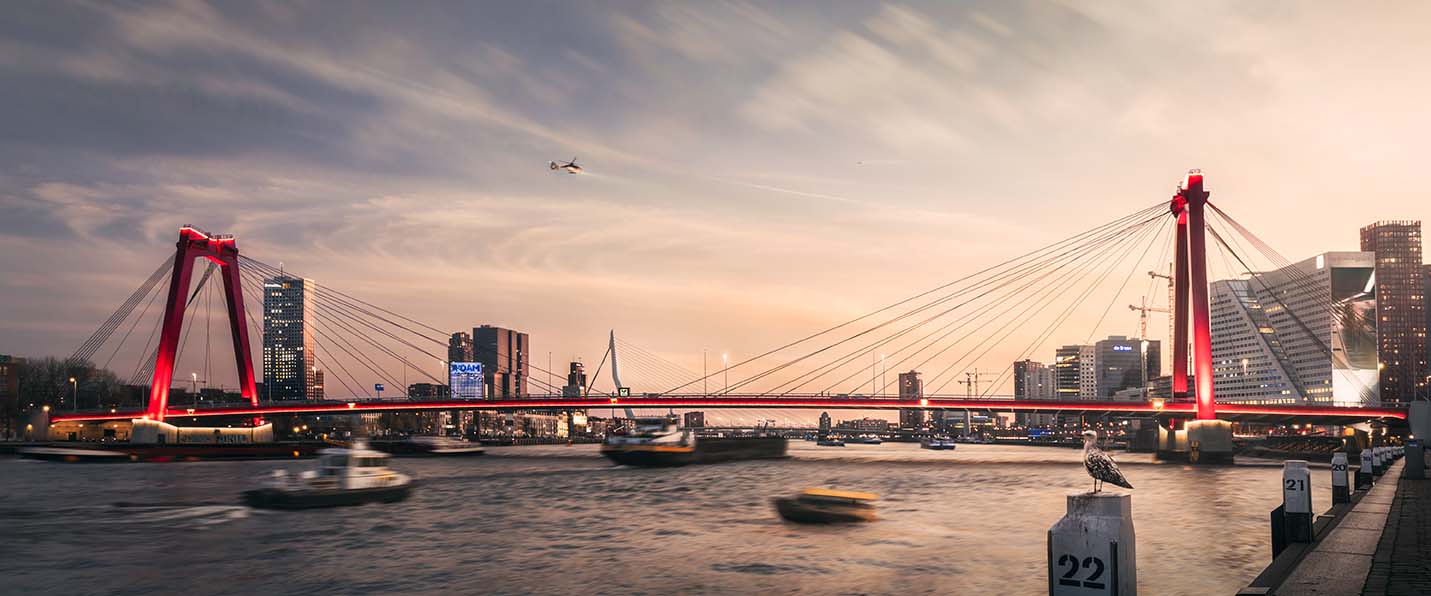Rotterdam - Busy Waters - Willemsbrug - Erasmusbrug - Bezienswaardigheden